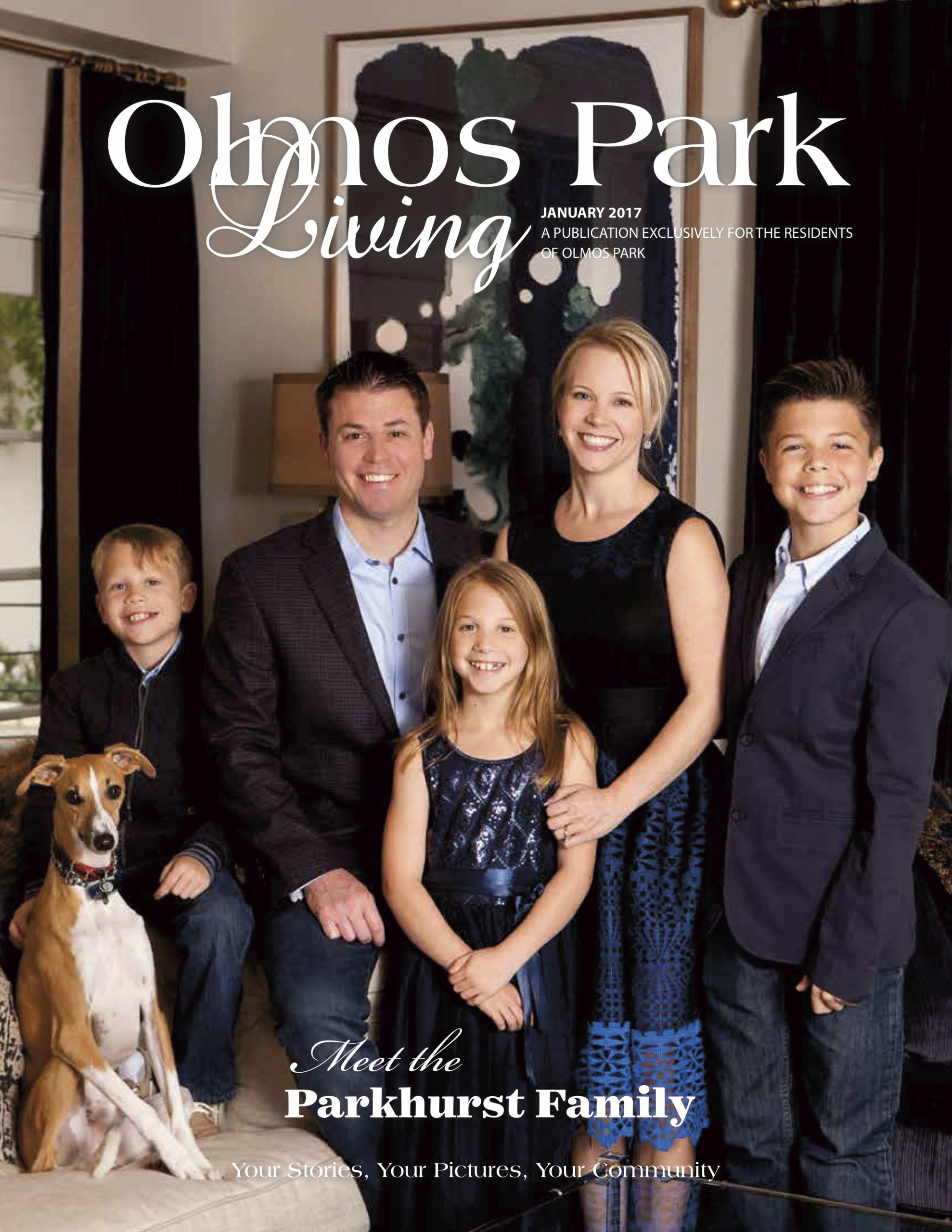 Olmos Park Living Magazine Cover Featuring the Parkhurst Family