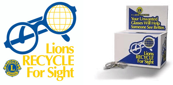 recycle for sight lions club logo